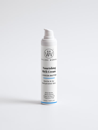 Bottle of Villoni Wurfel Nourishing Rich Cream with cocoa butter