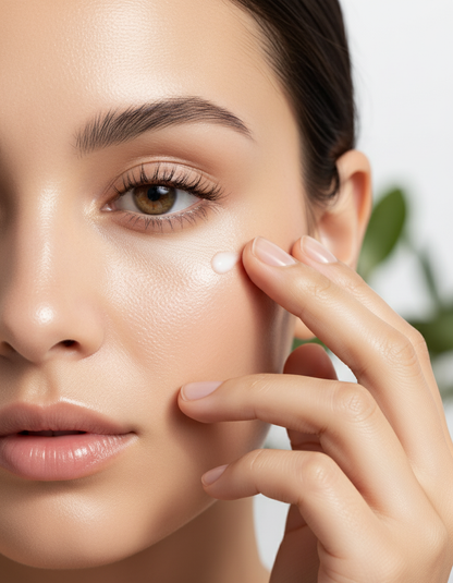 Applying Villoni Wurfel Brightening Eye Cream Under Eye