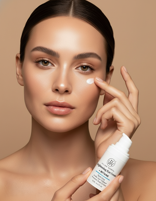 Applying Villoni Wurfel Brightening Eye Cream 
