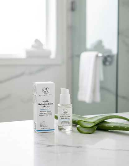 Villoni Wurfel Double Hydration Boost Gel + HA with Aloe Leaves 
