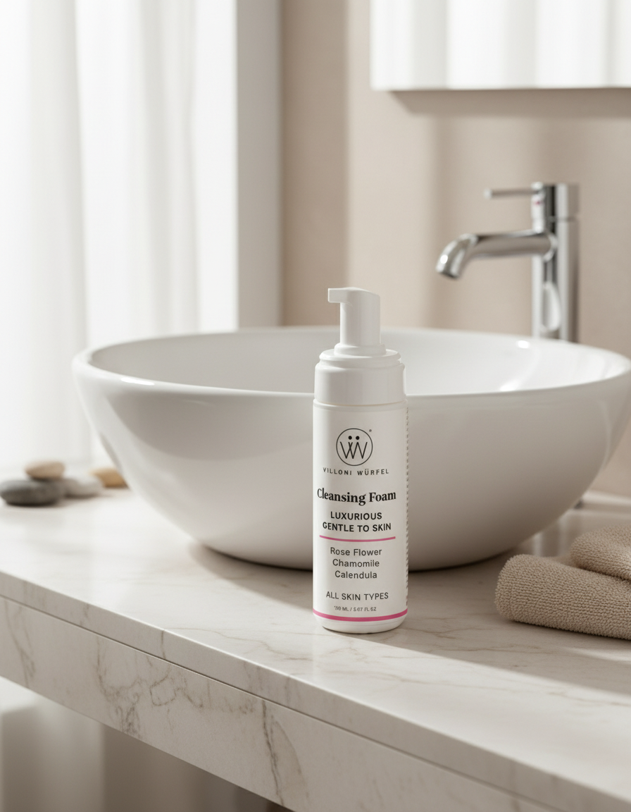 Cleansing Foam by the sink