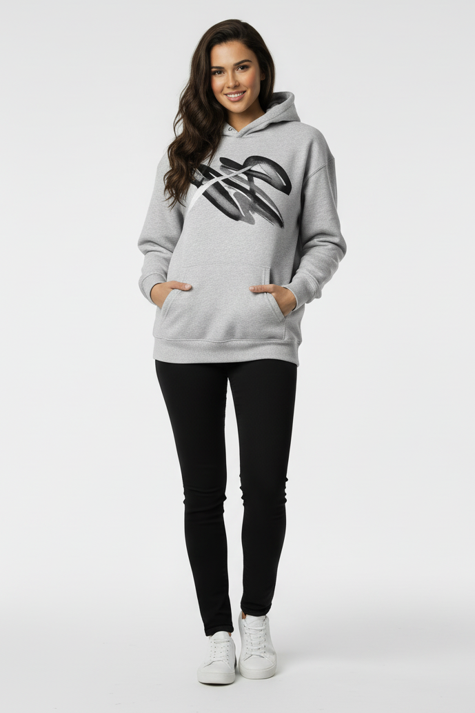 Full-body grey hoodie shot, 2:3