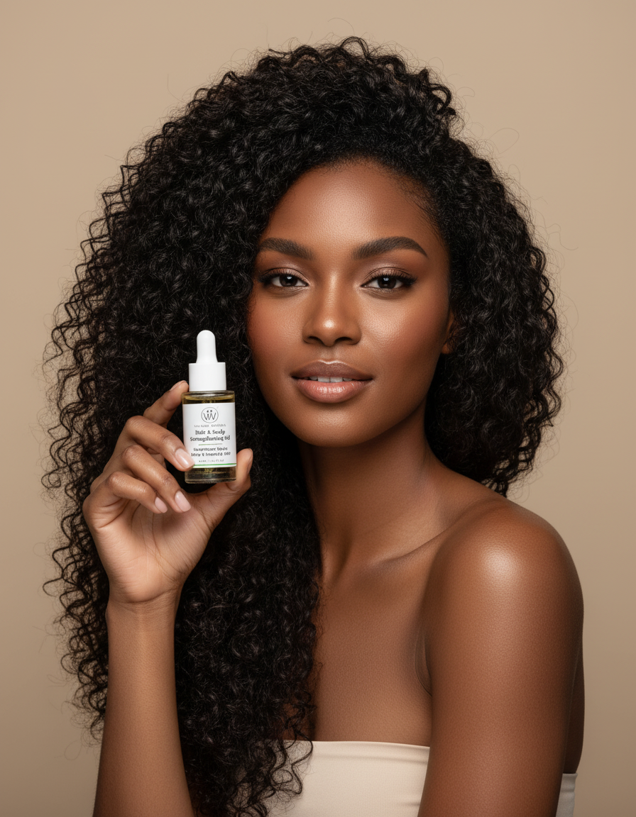 Rosemary Hair & Scalp Strengthening Oil professional lifestyle shot