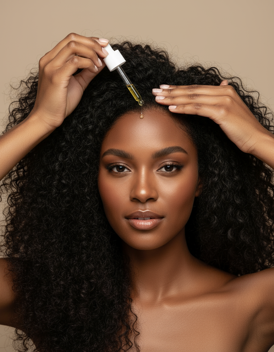 Rosemary Hair & Scalp Strengthening Oil scalp application